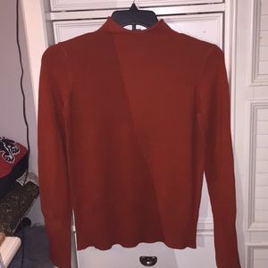 Roll Neck Jumper - Orange Long Sleeve Shirt